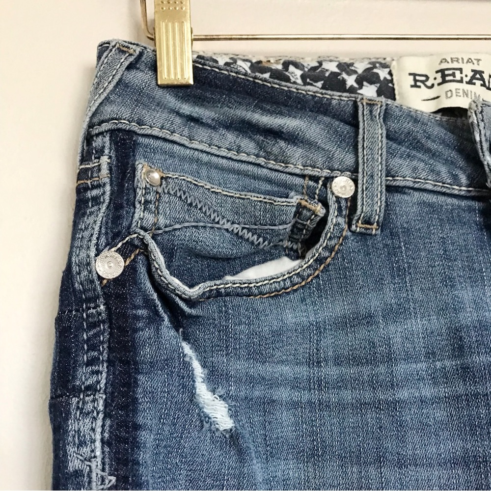 Ariat R.E.A.L. Mid Rise Stretch Ella Double Outseam Skinny Jean Size 27S Western - Picture 4 of 16